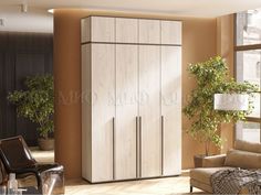 МИФ Шкаф "Норд" 4-х ств + антресоль (1600)/ Дуб Крафт Белый