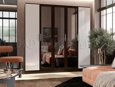 Шкаф Мартина 5-ти ств 2000*2016*520 белый,венге Миф