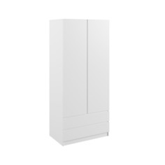 Шкаф 2х ств Мадера с 2-мя ящиками, 900х500х2100, Белый Клик Мебель