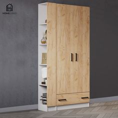 Шкаф HomeGrad Кевин с торцевым завершением, дуб золотой