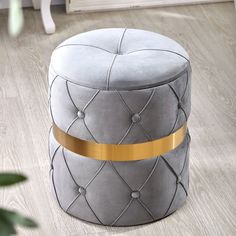 Пуф Glasar 49-334B, с крышкой, серый 40х40х45 ГЛАСАР
