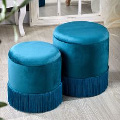 Пуфы с крышкой Glasar 49-331/BM 2 шт, изумрудный ГЛАСАР