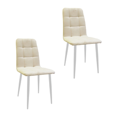 Комплект стульев M-GROUP Леон Классика, бежевый/белый 2 шт