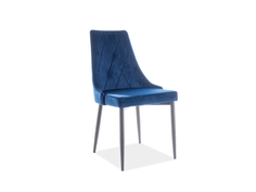 Стул SIGNAL MEBLE TRIX B VELVET, синий/ножки черные