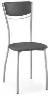 Стул на металлокаркасе ЛайфМебель Goki с мягкой спинкой серый полимер / светлый мусс