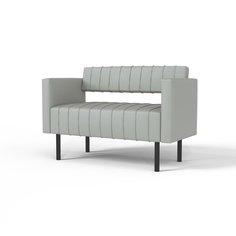 Диван SALON TRON, RAIN 116х54х82 см, экокожа серый