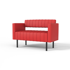 Диван SALON TRON, RAIN 116х54х82 см, экокожа красный