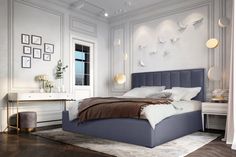 Кровать Берёзка Герда 2 1,6 м Velutto 48
