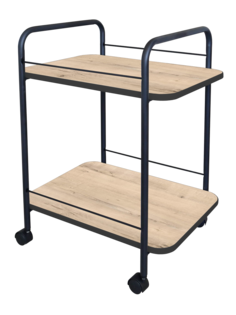 Столик сервировочный LAKSI черный / дуб ирландский