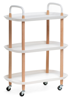 Сервировочный столик ЛайфМебель Case 56х35х82 white