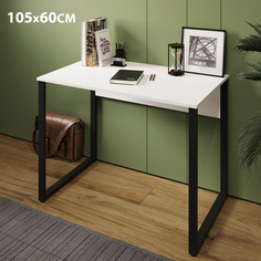 Стол Лофт, металлические ножки, 105х60, белый No Brand