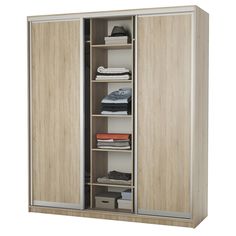 Шкаф-купе 3-х дв. Премиум с полками и со штангами 220х60х220 Дуб Сонома Gamma