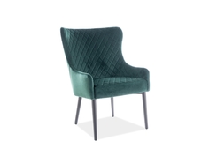 Кресло Signal COLIN F VELVET, зеленый/ножки черные СИГНАЛ