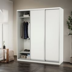 Шкаф-купе 3-х дв. Премиум со штангой 190х60х220 Белый Gamma