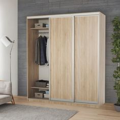 Шкаф-купе 3-х дв. Премиум со штангой 220х60х220 Дуб Сонома Gamma