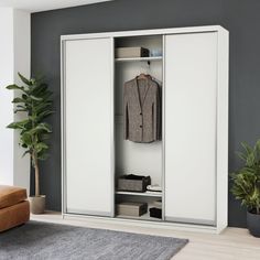 Шкаф-купе 3-х дв. Премиум комбинированный 200х45х220 Белый Gamma