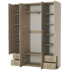 Шкаф четырехдверный Мелодия МКЯ2-43 220х45 Дуб Сонома Gamma