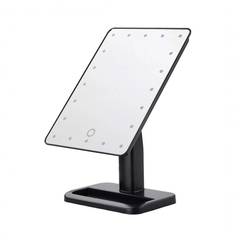 Зеркало настольное косметическое Large Led Mirror с подсветкой черный