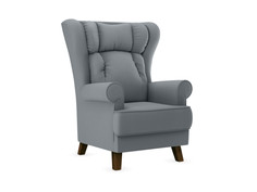 Кресло Первый Мебельный Лори Серый, микровелюр Орех