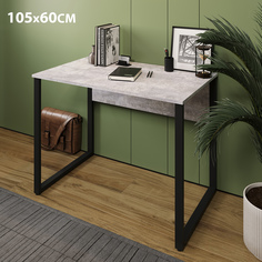 Стол Лофт, металлические ножки, 105х60, цемент светлый No Brand