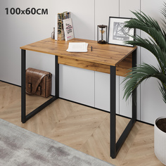 Стол Лофт, металлические ножки, 100х60, дуб вотан No Brand