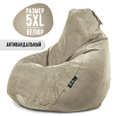 Кресло-мешок GoodPoof груша XXXXXL велюр реал Ваниль