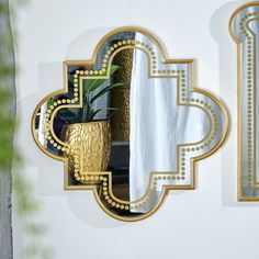 Зеркало Glasar настенное 62-039 золотое 76х3х76см ГЛАСАР