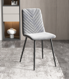Стул M-CITY DUKE BLUVEL (4 шт) GREY, велюр