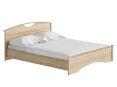 Кровать Raus 1,4м "Янна" низкая спинка (ЯН-32) с ортопедическим основанием. Дуб сонома