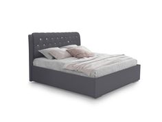 Кровать Берёзка "Клеопатра 2" стразы 1,4 м Velutto 32