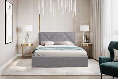 Кровать Берёзка Ева 2 1,6м ALASKA GREY