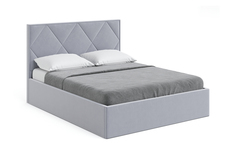 Кровать Нонтон Дали, 140х200, велюр светло-серый