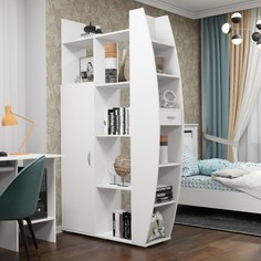 Стеллаж-перегородка Парус, 1160х2026х356, Белый No Brand