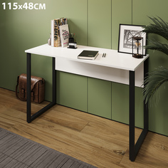 Стол Лофт, металлические ножки, 115х48, белый No Brand