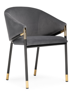 Стул на металлокаркасе ЛайфМебель Molton gray / black/ gold