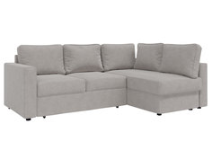 Угловой диван Пиррогрупп Катрин Светло-бежевый, велюр, Правый Первый Мебельный