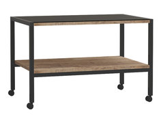 Журнальный столик Моби Трувор Дуб Гранж песочный / Черный / Черный, стекло Mobi