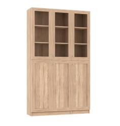 Книжный шкаф QualisMebel "Билли 338" 1400х450х2300, Дуб Сонома