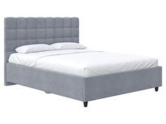 Кровать Первый Мебельный Вена Серый, велюр 160х200 см, с подъемным механизмом