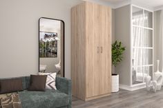 Шкаф FURNISTYLE Лайф 80х60х215 Дуб сонома