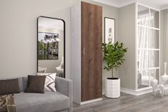 Шкаф FURNISTYLE Лайф 60х40х215 Северное дерево/Дуб экспрессив