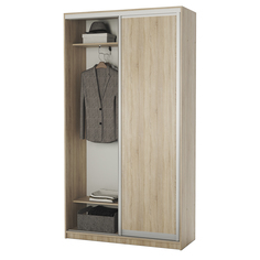 Шкаф-купе Шарм-Дизайн Премиум платяной 130х45х220 Дуб Сонома