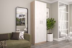 Шкаф FURNISTYLE Лайф 80х40х215 Дуб сонома/Северное дерево