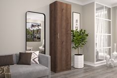 Шкаф FURNISTYLE Лайф 60х40х215 Дуб экспрессив