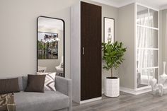 Шкаф FURNISTYLE Лайф 60х40х215 Северное дерево/Венге