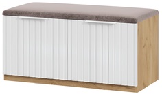 Тумба для обуви ТриЯ Хилтон 900х470х428 мм дуб крафт золотой белый матовый Triya