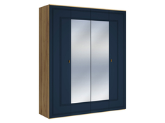 Распашной шкаф Кураж Вега Сапфир Дуб золотистый/Темно-синий софт 179,8х57,4х221,6 см