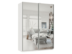 Шкаф-купе Хочу домой Смарт Зеркальный Белый/Зеркало 220х160 см