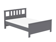 Кровать Шведский стандарт Сага Серый 140х200 см