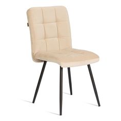 Стул разборный ТС велюровый молочный-черный 47 х 56 х 89 см Tet Chair